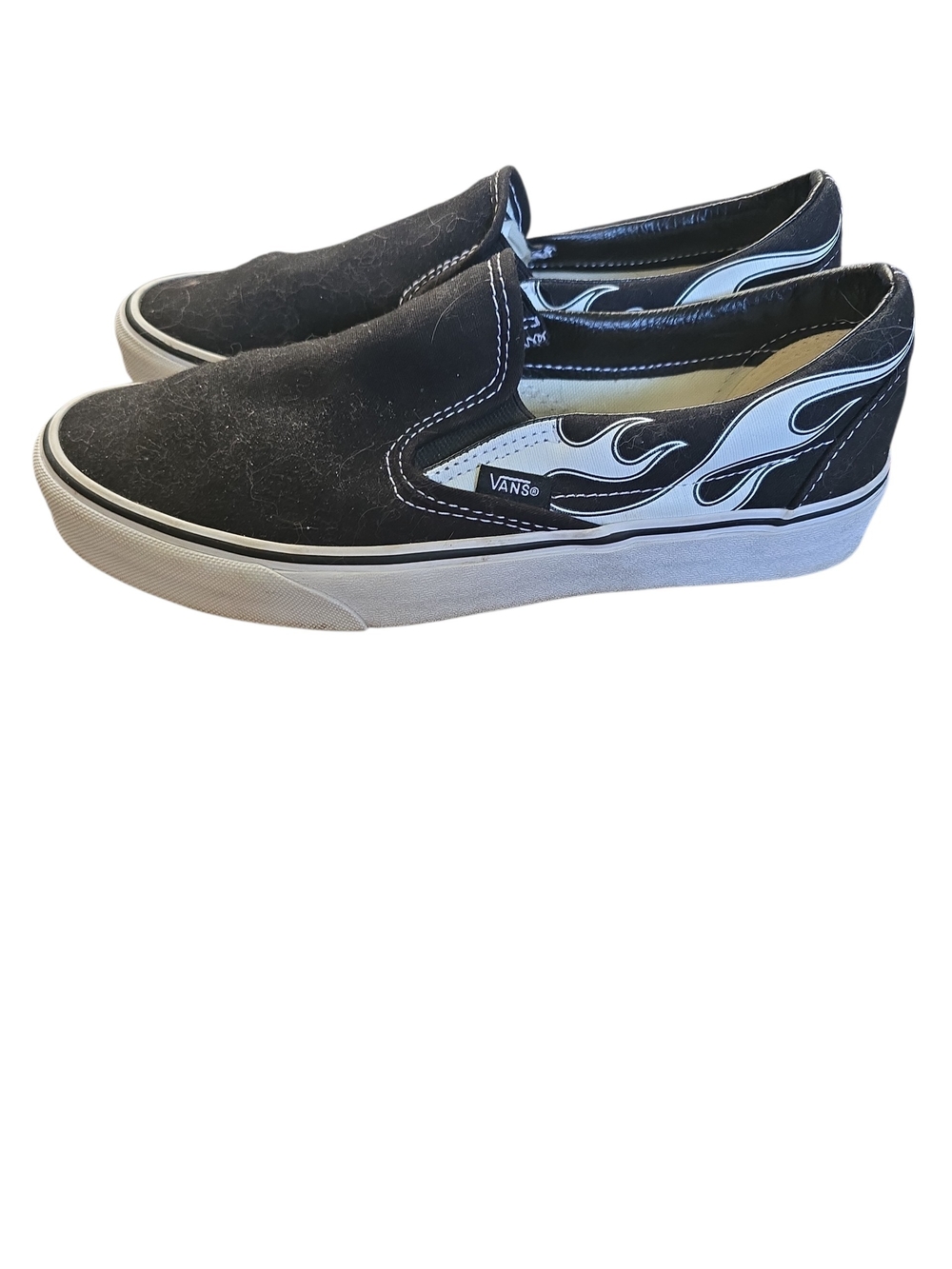 Vans Black & White Classic Slip-On Sneakers - Picture 2 of 3